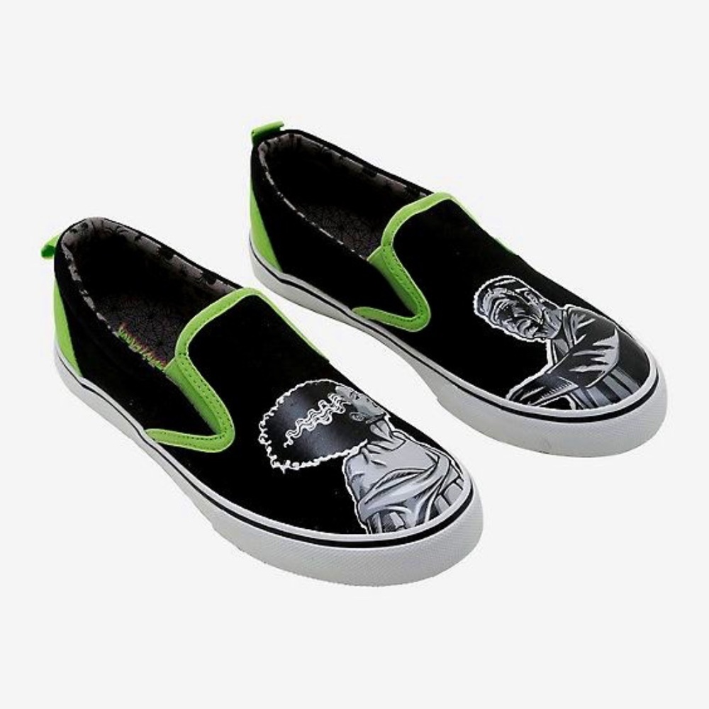 Universal Monsters Bride Of Frankenstein Slip-On Sneakers Size 6